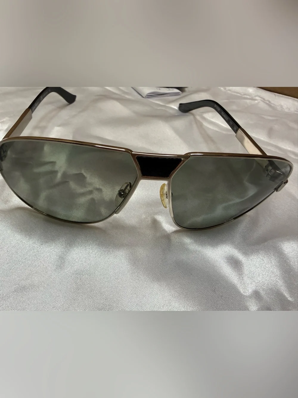 Salvatore Ferragamo SF137SP Polarized Aviator Sunglasses Gunmetal Italy
